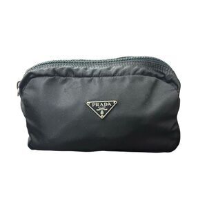 Prada Nylon Black Pouch Zip Closure